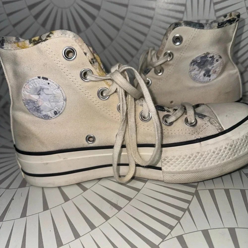 Chuck Taylor All Star Summer Fest Platform Sneaker‎ Cream With Tie Dye Size 5.5